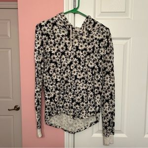 Flower printed hoodie